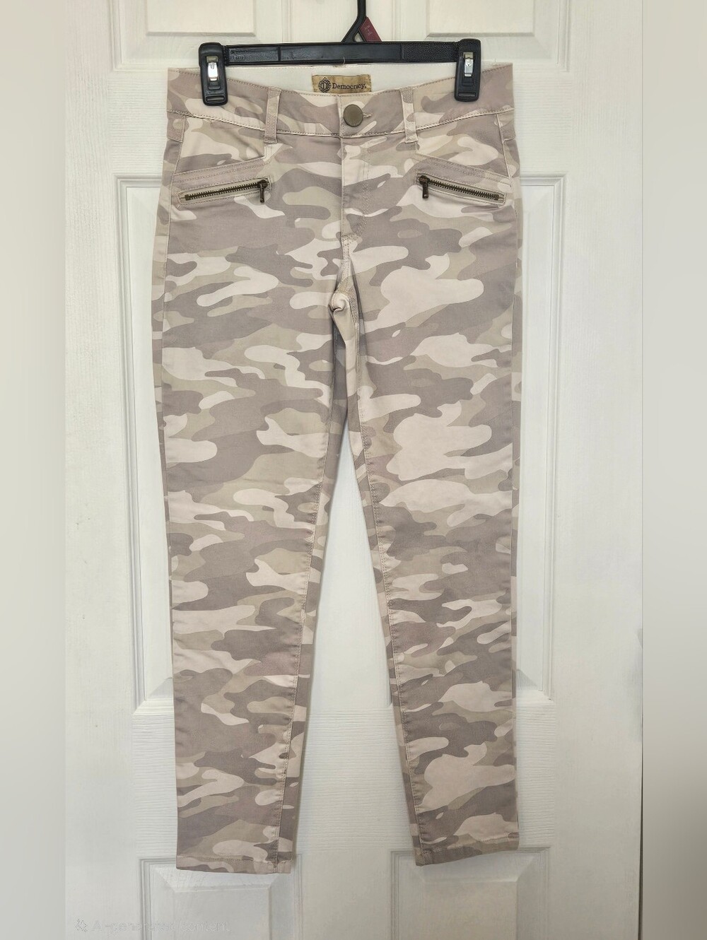 Democracy Beige Camo Skinny Pants - Women